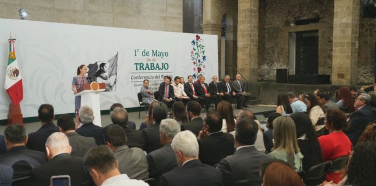 Sheinbaum en evento del Día del Trabajo