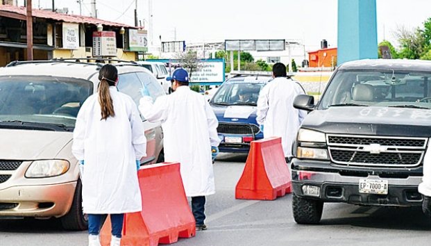Instalan filtros de revisión de COVID-19 para entrar a Monclova