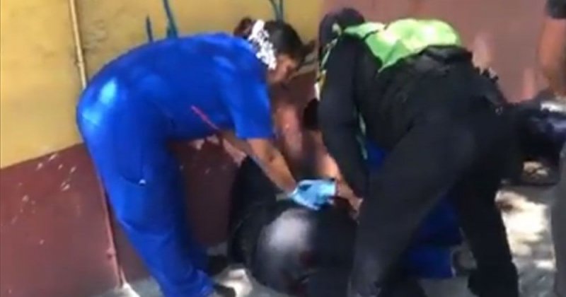 Policía héroe: enfrenta a tiros a ladrón y lo abate (Video)
