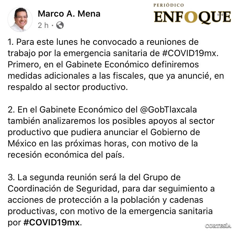 Habrá nueva reunión para tomar medidas adicionales ante Covid 19 