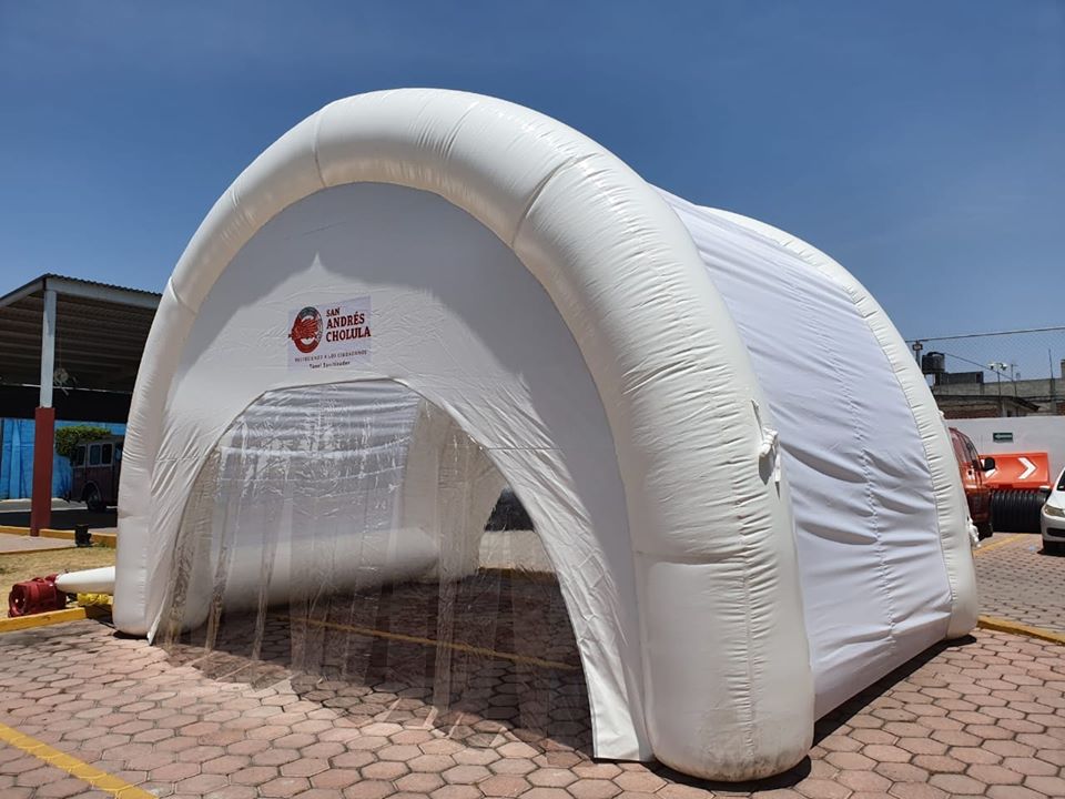 Ayuntamiento de San Andrés Cholula desinfecta instalaciones del DIF, SSPTM y Protección Civil