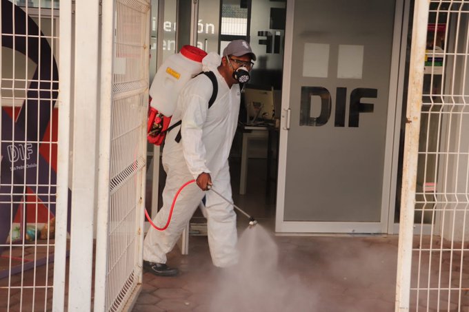 A fin de resguardar salud de los cholultecas, se sanitizaron áreas de DIF Municipal