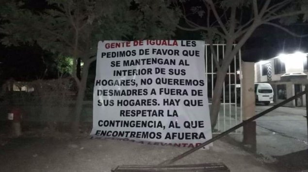 “Lo vamos a levantar”: Colocan narcomantas en Iguala para “invitar” a quedarse en casa