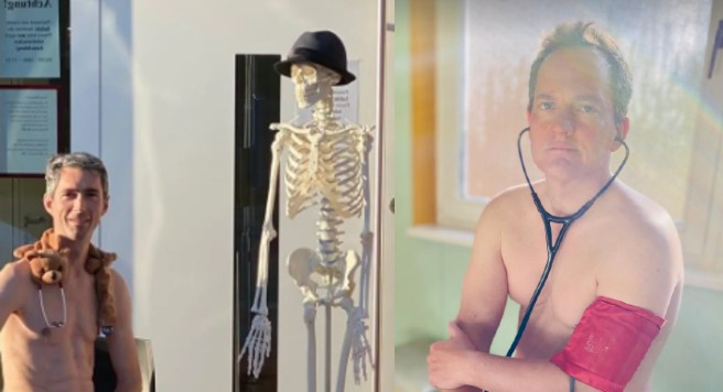 Doctores comparten fotos sin ropa para protestar por escasez de equipo de protección