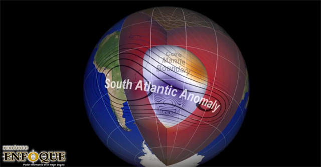 Nasa encuentra una anomalía en el campo magnético de la tierra en Sudamérica 