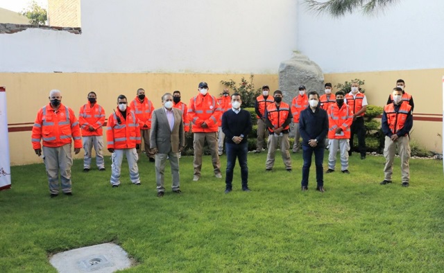 Reconoce Arriaga labor de bomberos de San Pedro Cholula