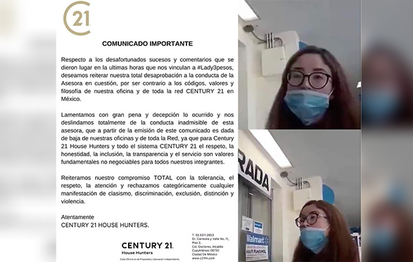 Tras video viral, Century 21 despide a #Lady3Pesos, mujer que insultó a empleados