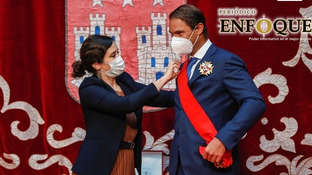 Rafael Nadal recibió la condecoración de la Gran Cruz de la Orden del Dos de Mayo. 