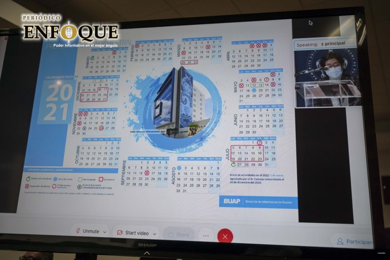 Consejo Universitario BUAP aprueba Calendario Escolar para el ciclo 2021