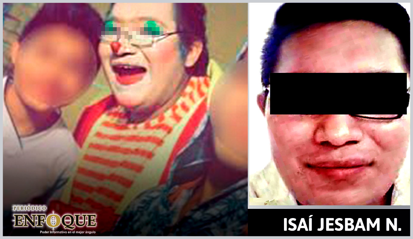 Era conocido como el “Payaso Yiyin”, animador de fiestas exigía a menores de edad fotografías sin ropa y realizando actos sexuales