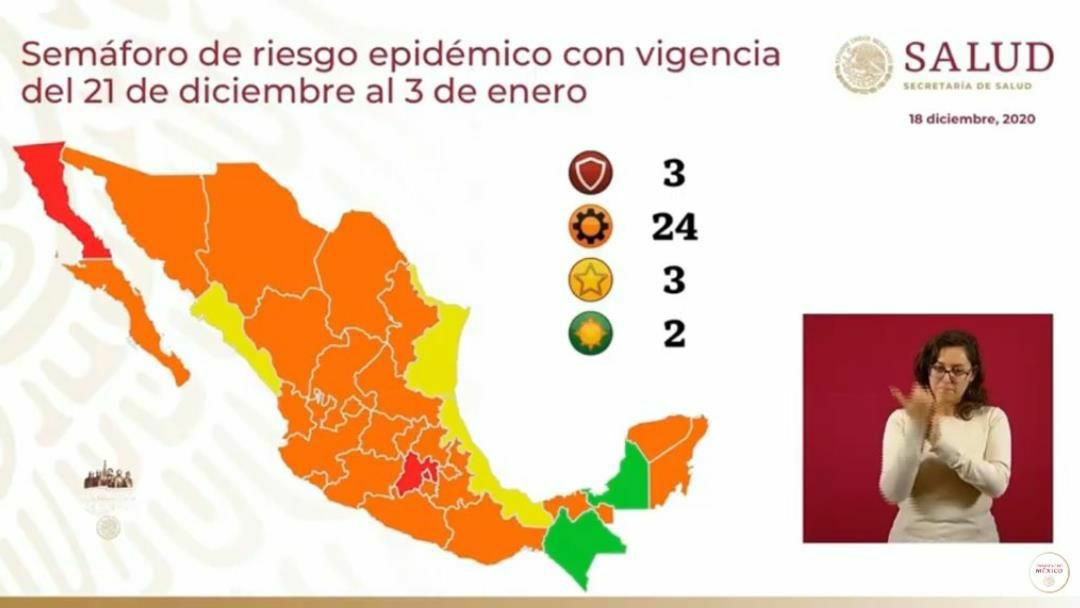 Retorna Tlaxcala a color naranja del Semáforo Epidemiológico 