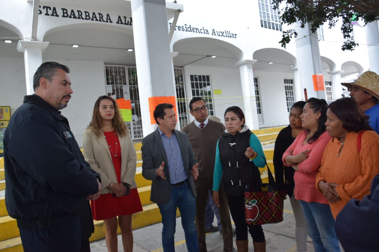 Reabre el gobierno municipal palacio auxiliar de Santa Barbara Almoloya; se reactivan servicios
