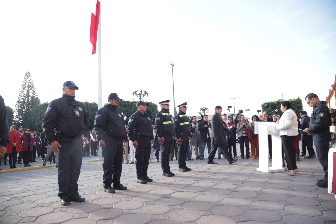 Karina Pérez Popoca destaca trabajo de elementos de Policía Municipal