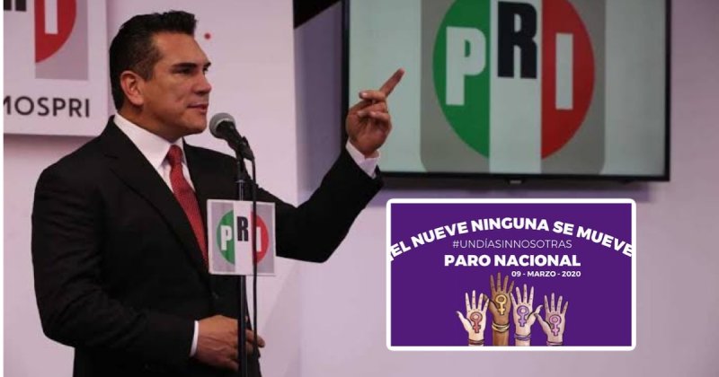 El PRI, el partido más machista, se suma al Paro Nacional de Mujeres.