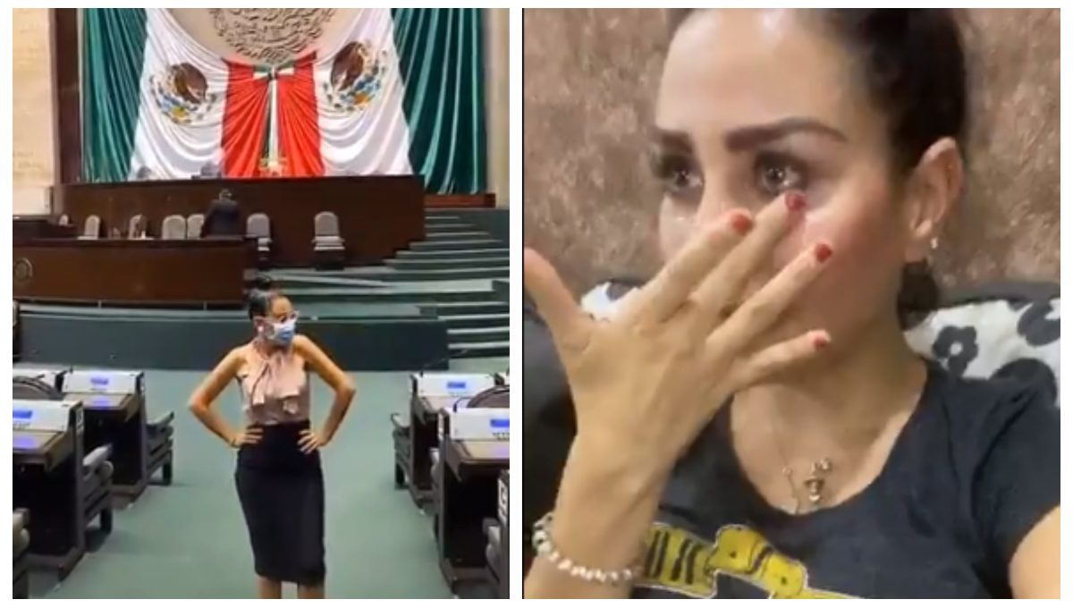 Nayeli Salvatori rompe en llanto tras críticas por polémico video en la Cámara de Diputados