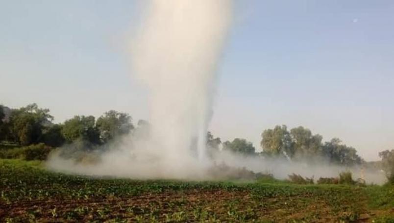 Por toma clandestina, se registra fuga de combustible en Tlahuelilpan