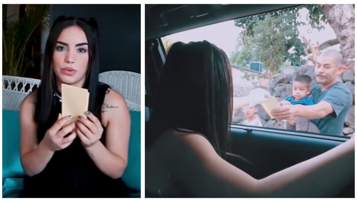 Kimberly Loaiza sale a la calle para regalar 100 mil pesos a la gente (Video)