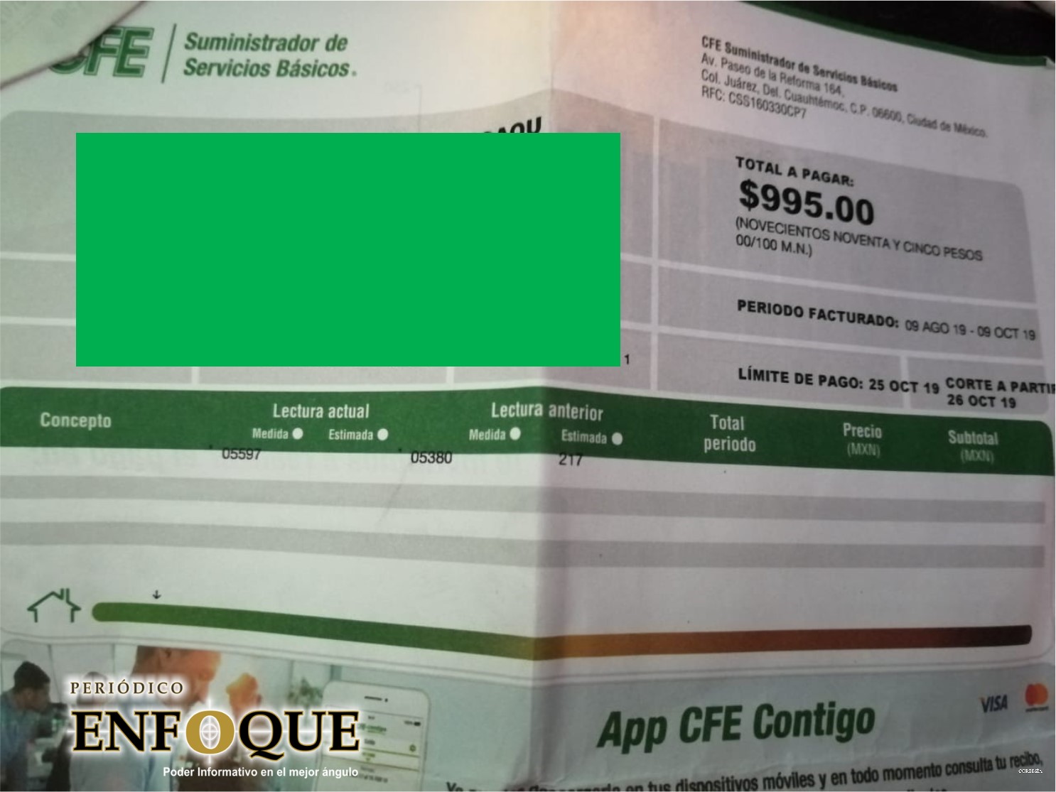 Continúan denuncias de cobros excesivos de CFE en la región de Amozoc y Acajete
