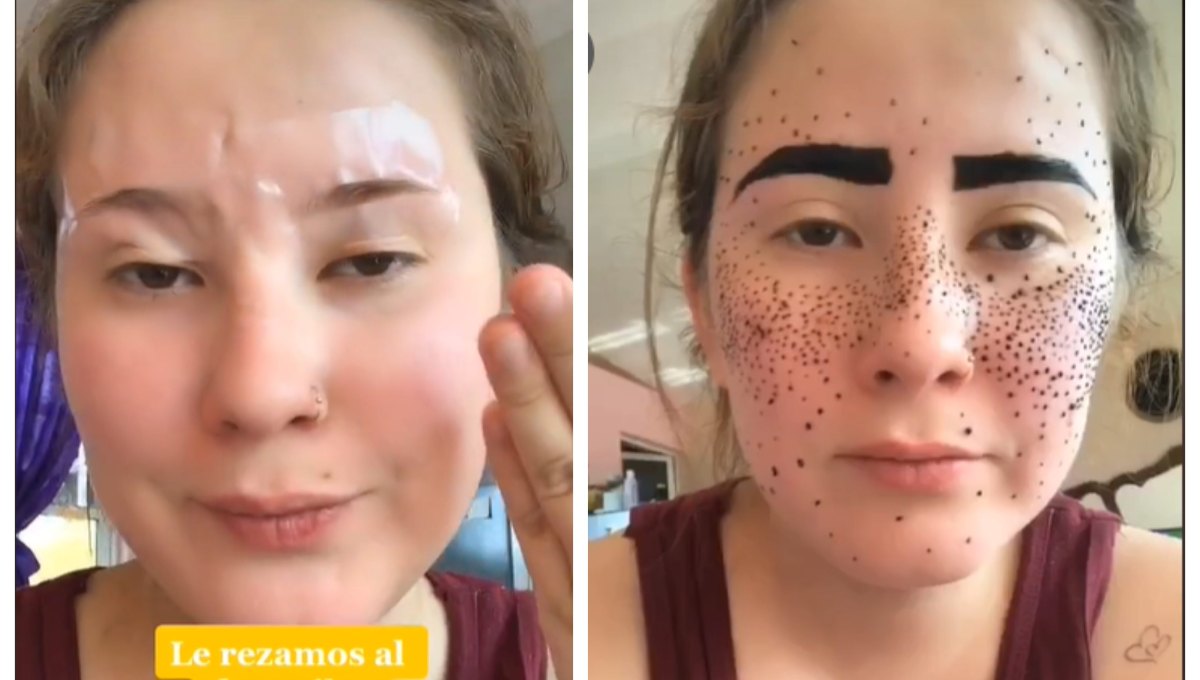 Chica realiza tutorial de maquillaje con henna y los resultados fueron terribles (Video)