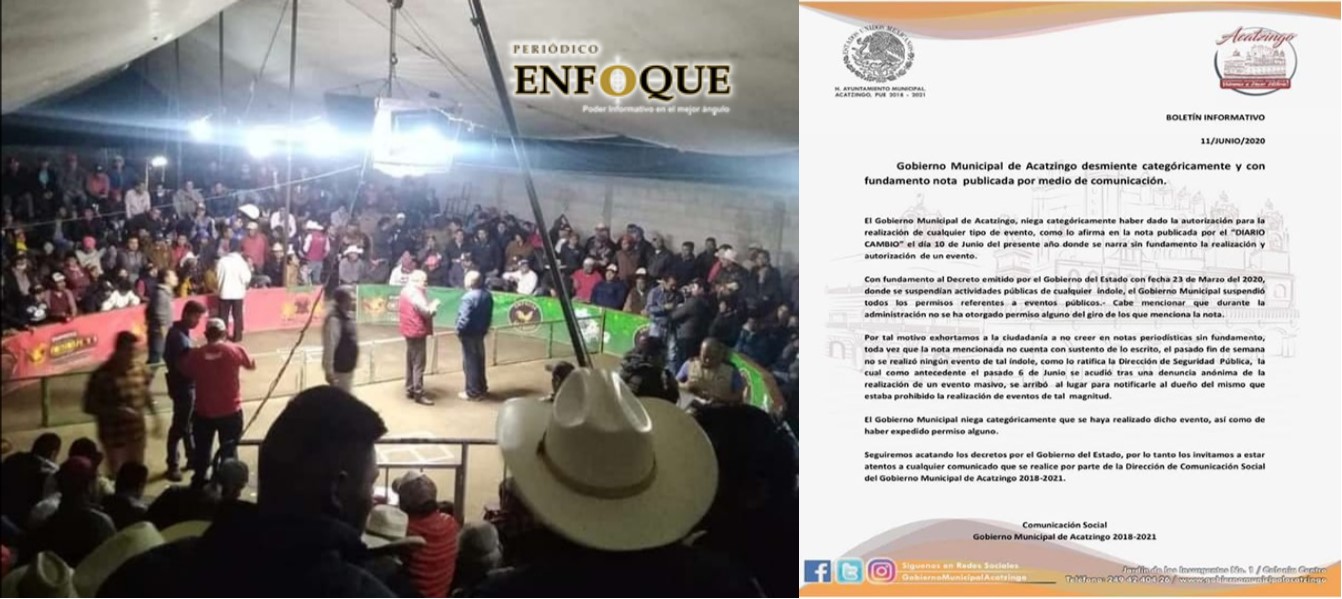 Ayuntamiento de Acatzingo niega haber brindado permiso para Palenque