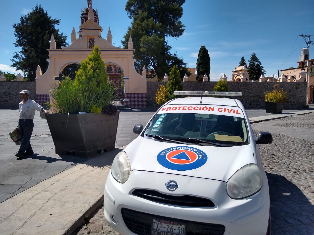 Inhiben Protección Civil y SSPTM instalación de baile comunitario en Tonantzintla