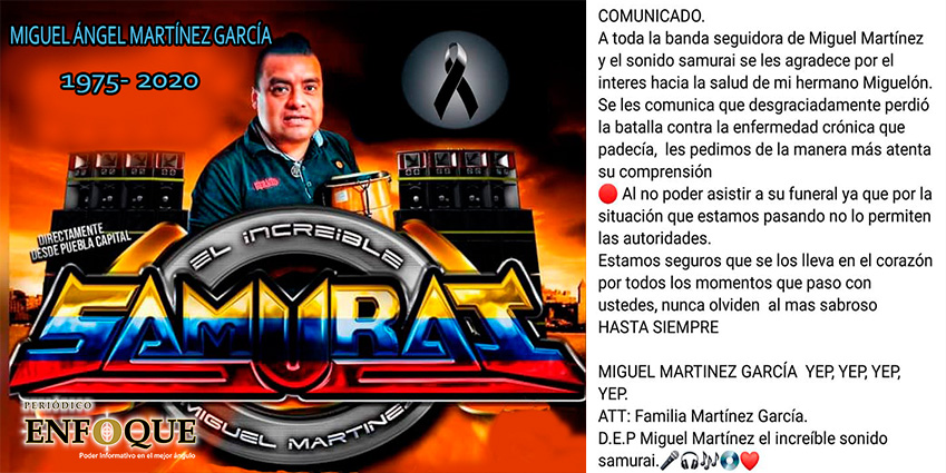 Fallece Miguel Ángel Martínez, dueño de Sonido Samurai, a los 45 años