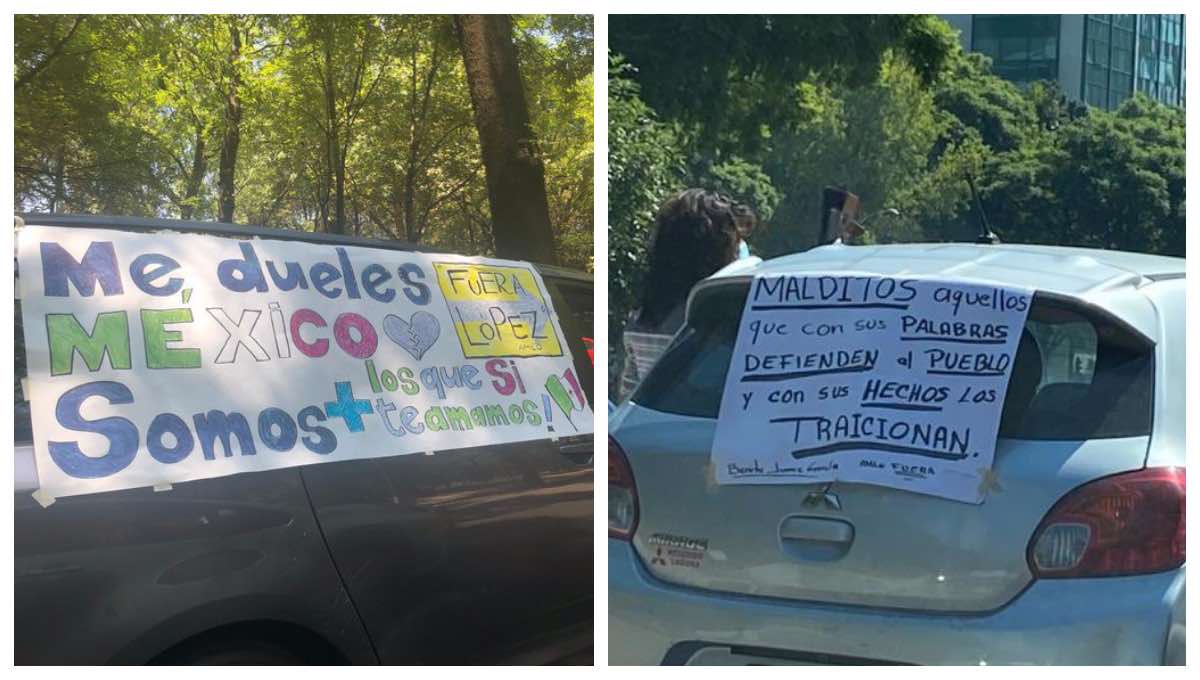 Realizan segunda caravana de autos anti-AMLO en la CDMX