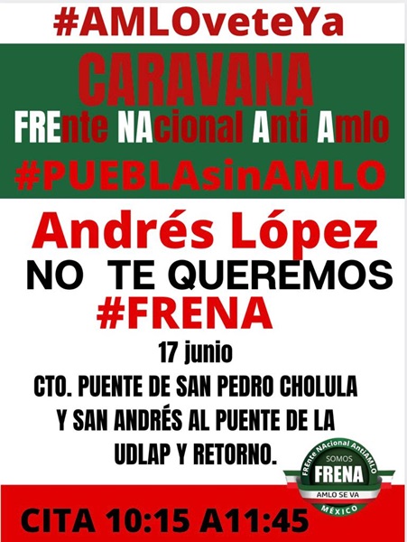 Colocan domo para evento de AMLO en Cholula, además lo recibirán con protestas 