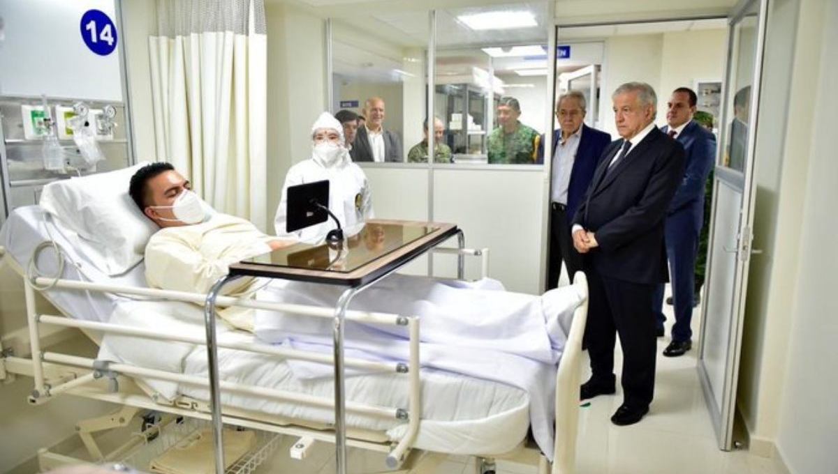Fue simulacro: aclaran por qué #AMLO visitó hospital #COVID sin cubrebocas