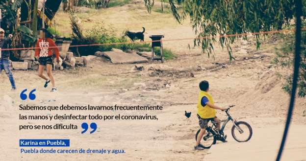 52% no tiene drenaje ni agua constante.  Así nos toma el virulento COVID-19