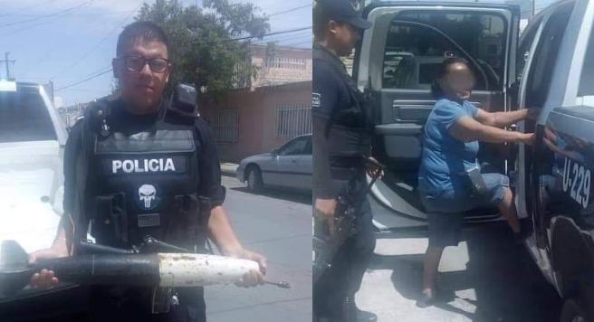 Casual: Señora lleva un misil que tenía en casa a canje de armas en Chihuahua