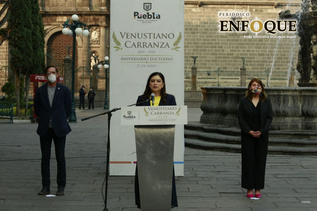 Conmemora Claudia Rivera centenario luctuoso de Venustiano Carranza