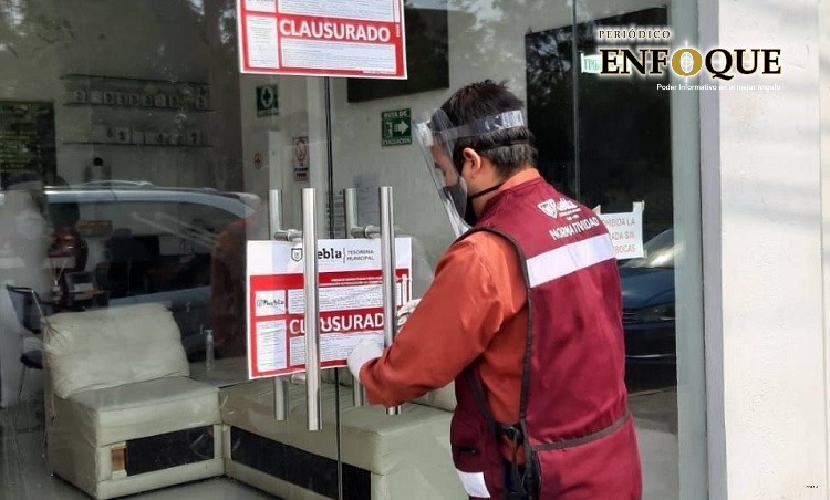 90 negocios han sido clausurados en Puebla por incumplir medidas sanitarias