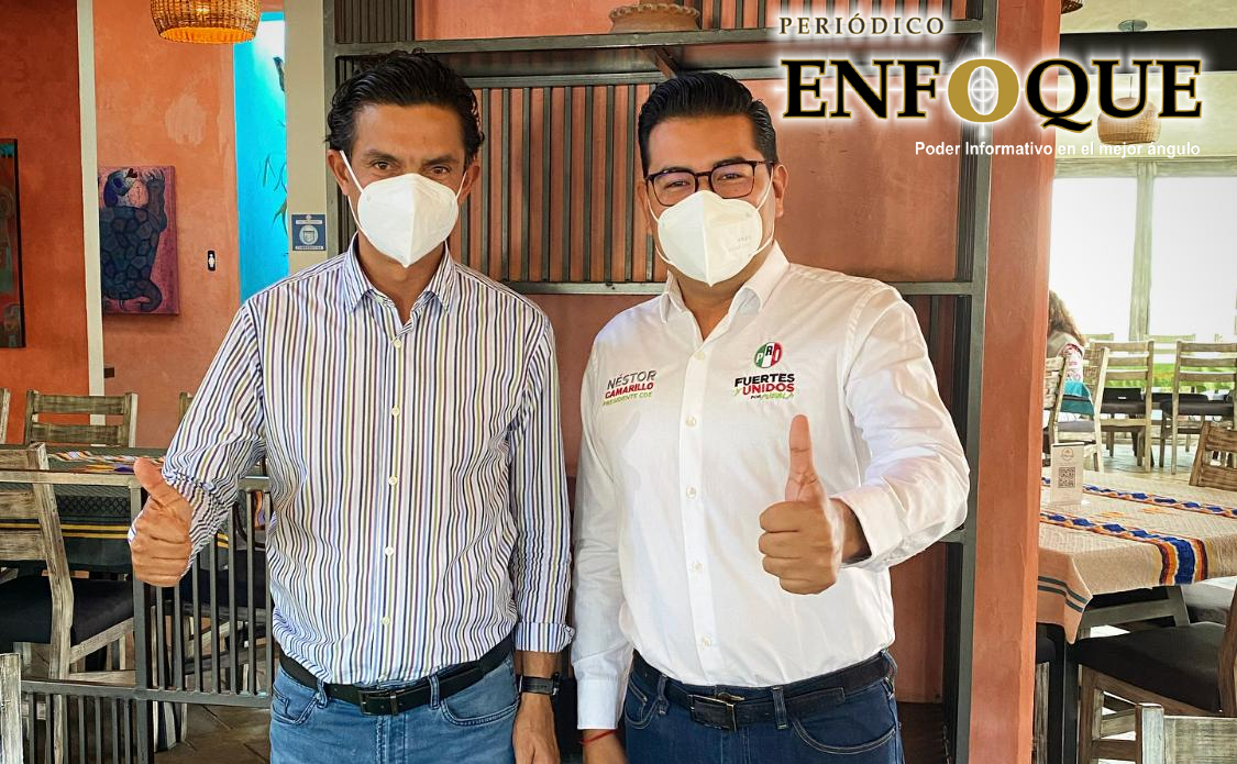 El dirigente estatal del PRI se reunió con el presidente del PRD en Puebla.