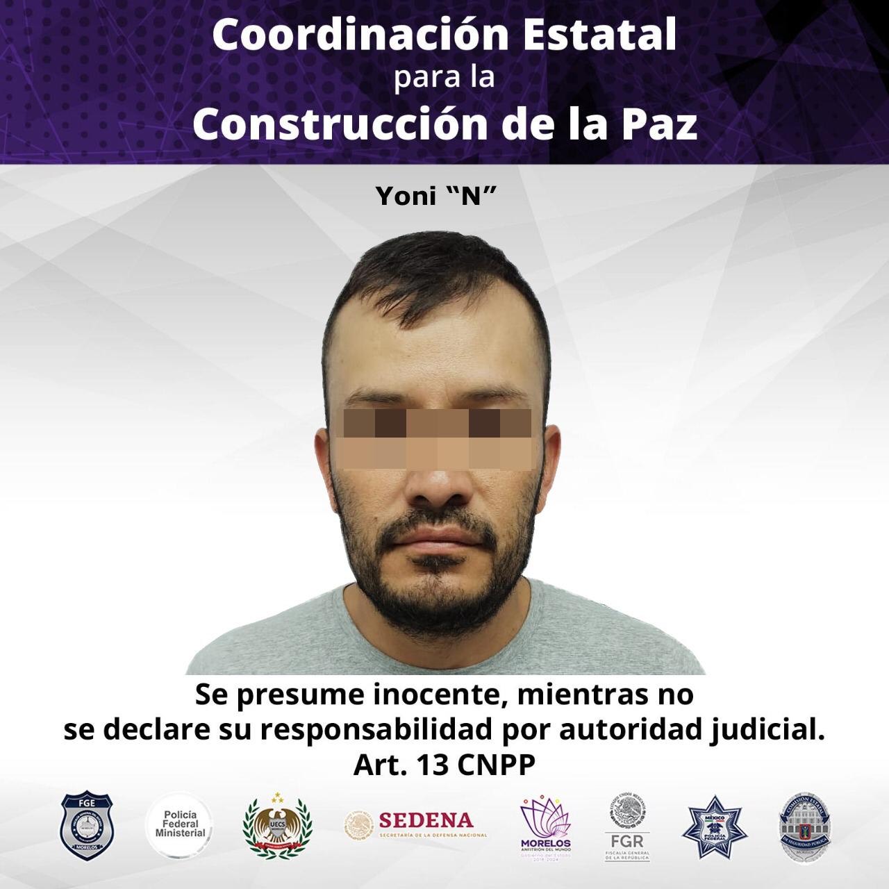 Cae sicario guerrerense relacionado con 27 hechos violentos en zona metropolitana de Cuernavaca