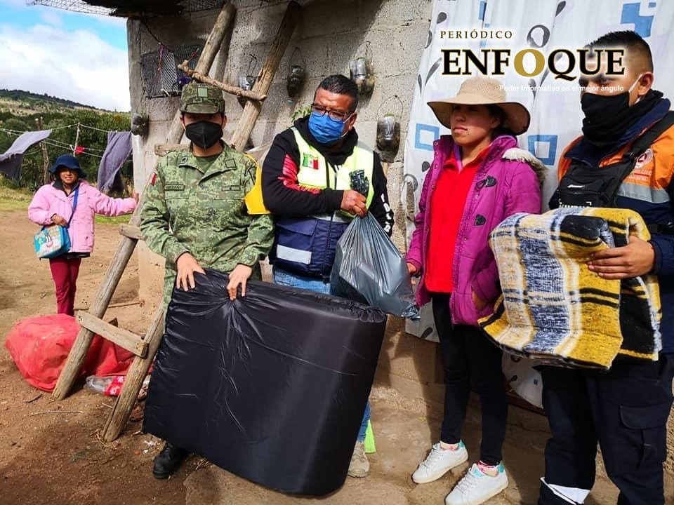 Ante bajas temperaturas, continúa entrega de insumos a familias vulnerables