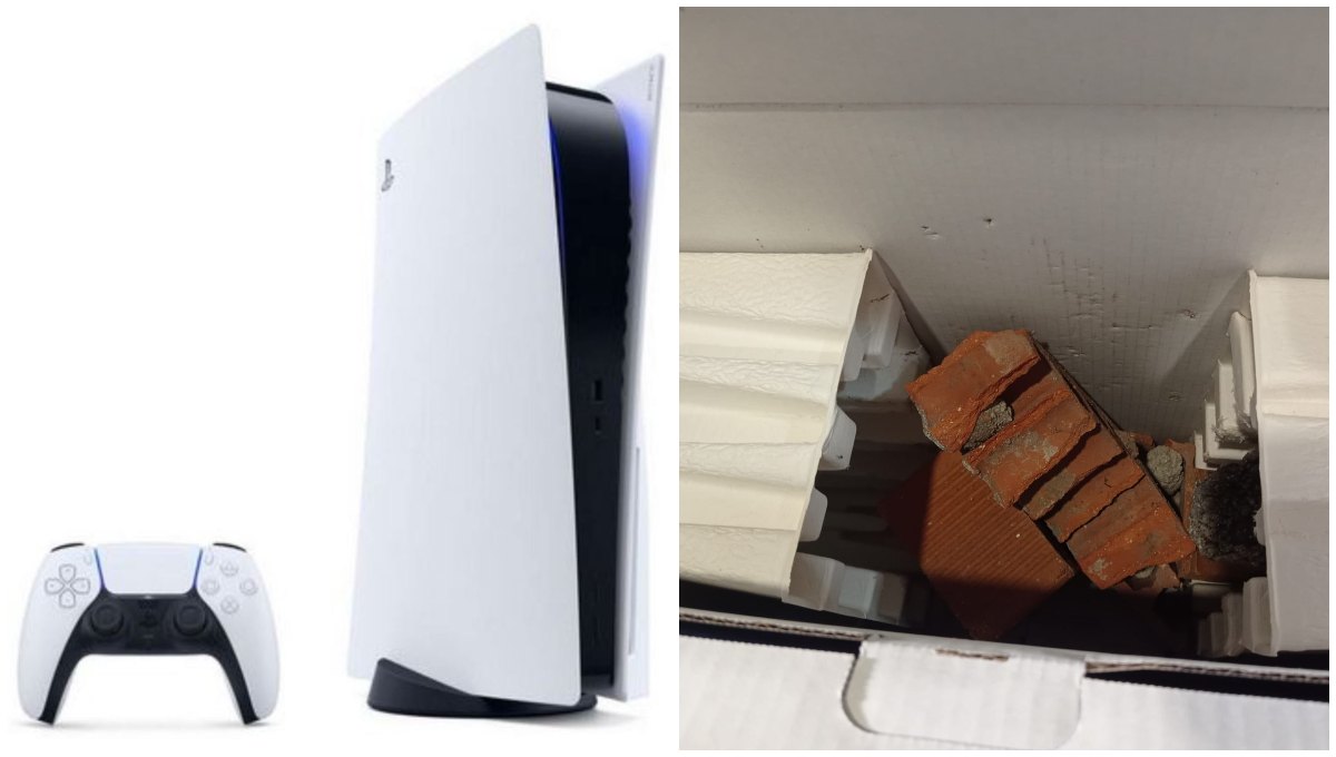 Joven denuncia que le llegó una caja con ladrillos en lugar de su PlayStation 5