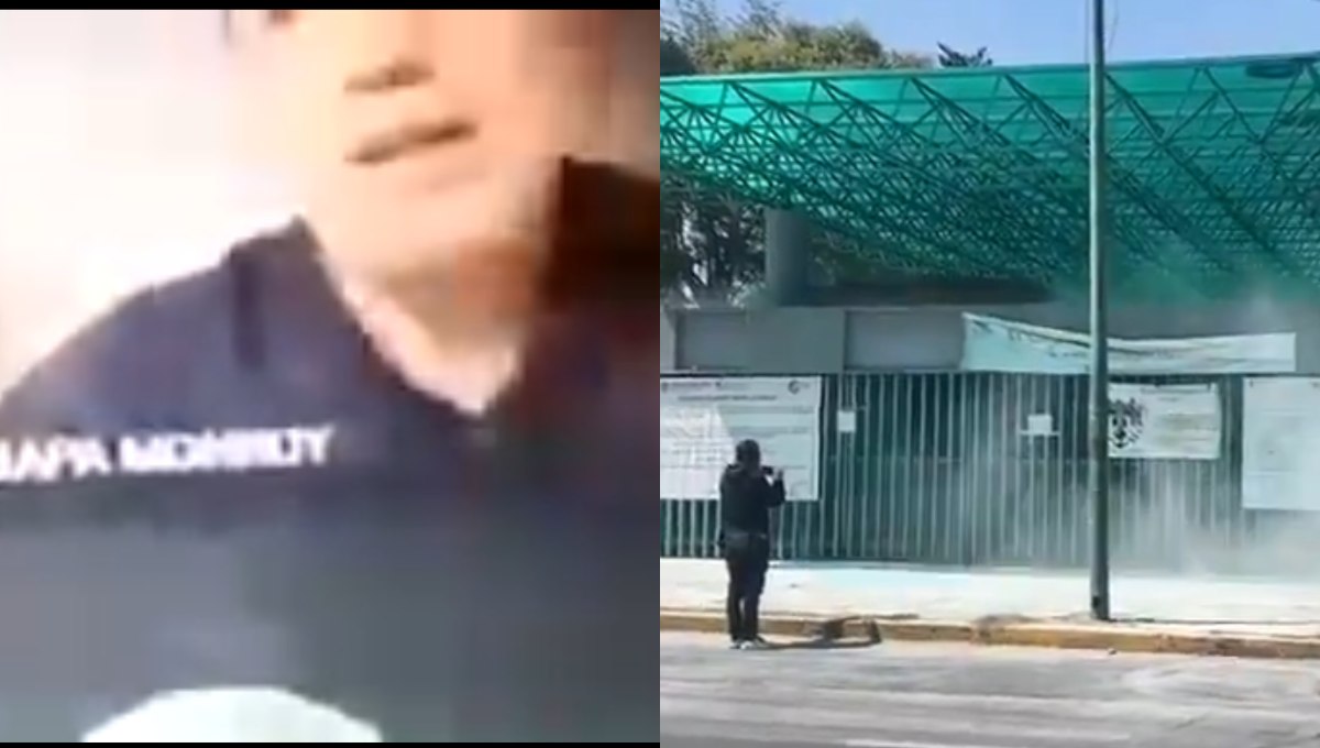 Profesor golpea a mujer en clase virtual, un día después grupo feminista toma lasinstalaciones(Video)