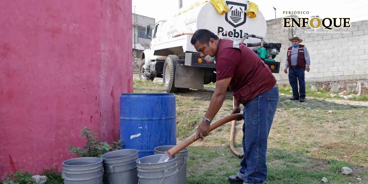 70 colonias se vieron beneficiadas con la "Estrategia Emergente de Distribución de Agua Covid-19"
