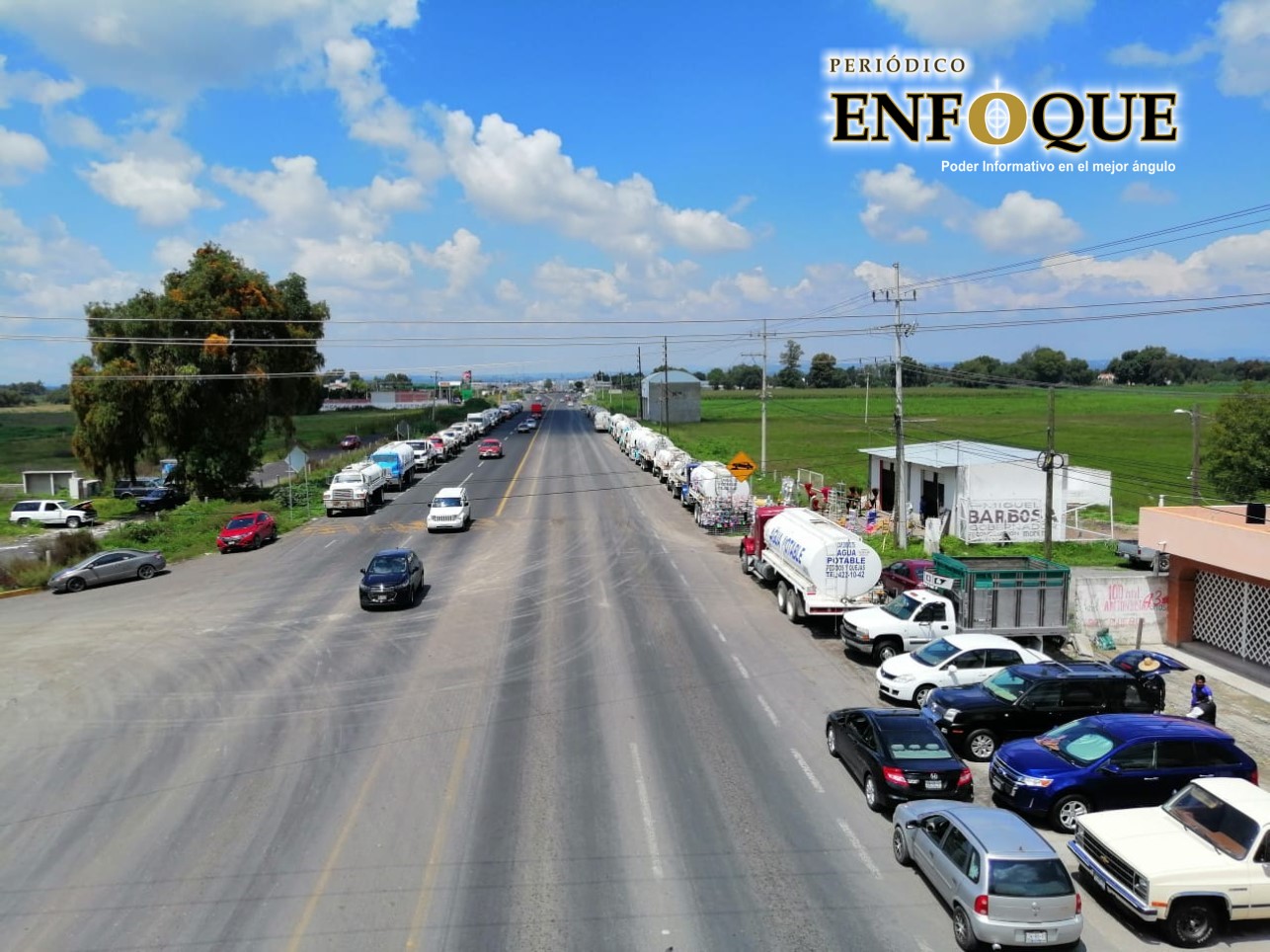 Hartos de la inseguridad que se vive en Tecamachalco, piperos realizan paro de labores 