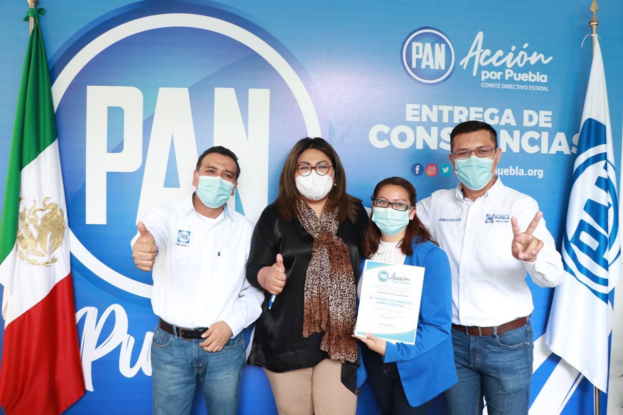 Genoveva Huerta afirma que en Acajete contiende un perfil fuerte para la Presidencia Municipal; Ma. Ángeles Morales