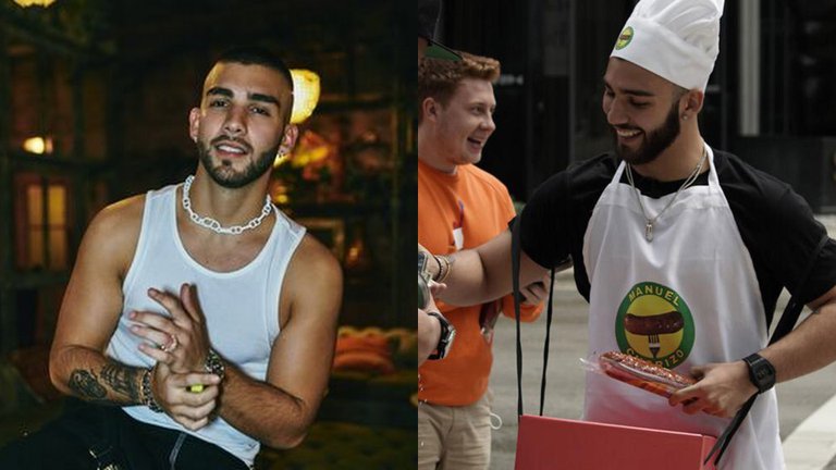 Del reguetón al comercio informal: Captan a Manuel Turizo vendiendo chorizos en las calles de Miami