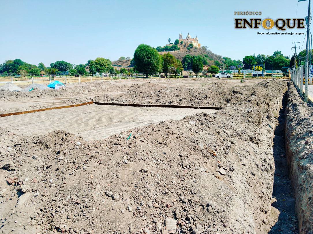 Confirma Comuna sanandreseña suspensión de obra en zona arqueológica de Cholula 