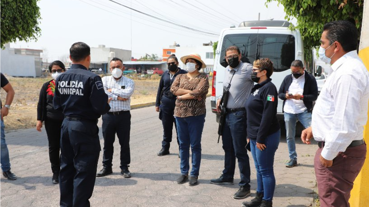 Gobierno de San Andrés Cholula junto a la Secretaría de Seguridad monitorearon el Sistema de Videovigilancia del municipio. 