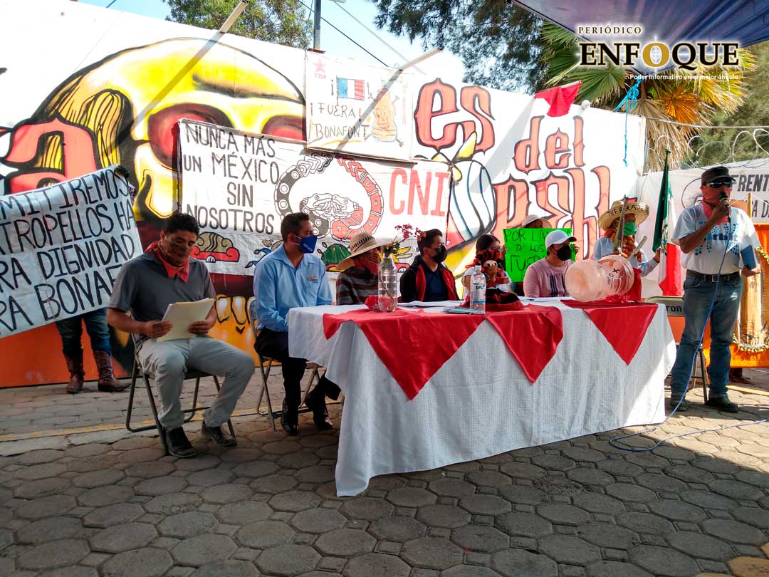 A más de un mes de plantón en Bonafont de Juan C. Bonilla, liberarán vehículos de trabajadores 