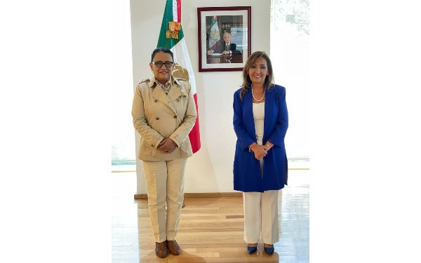 Lorena Cuéllar se reunió con la titular de la SSPC