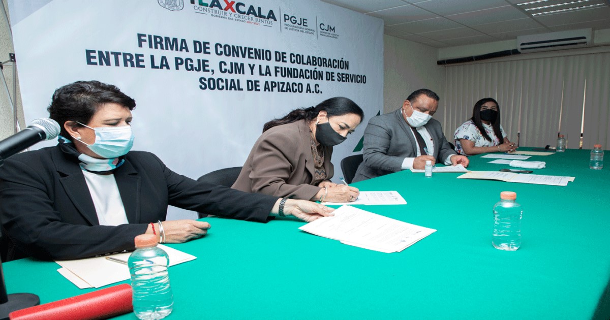 PGJE signa convenio de colaboración con la fundación de servicio social de Apizaco A.C.