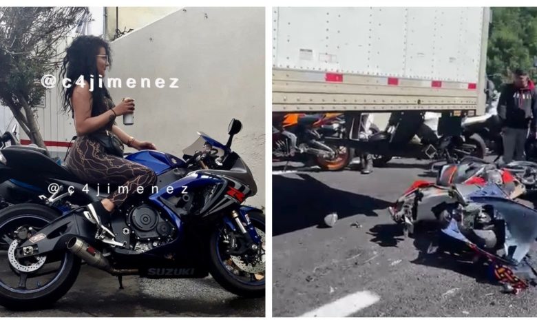 Se reporta muerte de una de las novias de “La Unión Tepito” en accidente de motociclistas en la autopista México Cuernavaca