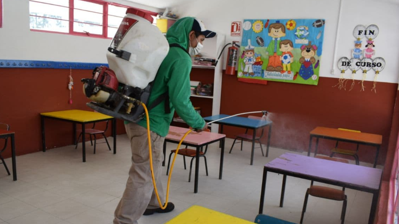 Ayuntamiento de San Pedro Cholula ya ha comenzado adecuar las escuelas para este “Regreso a Clases”