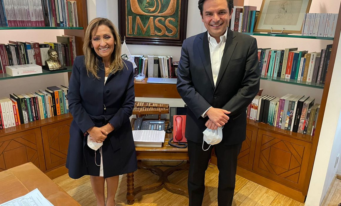 Se reúne Lorena Cuéllar con director del IMSS Zoé Robledo